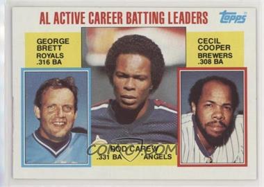 1984 Topps - [Base] #710 - Career Leaders - George Brett, Rod Carew, Cecil Cooper [EX to NM]
