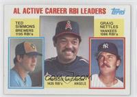 Career Leaders - Ted Simmons, Reggie Jackson, Graig Nettles