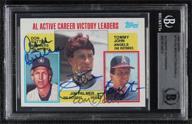 1984 Topps - [Base] #715 - Career Leaders - Don Sutton, Jim Palmer, Tommy John [BAS BGS Authentic]