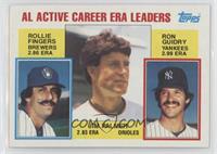 Career Leaders - AL Active Career ERA Leaders (Rollie Fingers, Ron Guidry, Jim …