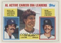 Career Leaders - AL Active Career ERA Leaders (Rollie Fingers, Ron Guidry, Jim …