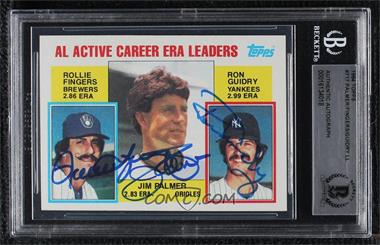 1984 Topps - [Base] #717 - Career Leaders - AL Active Career ERA Leaders (Rollie Fingers, Ron Guidry, Jim Palmer) [BAS BGS Authentic]