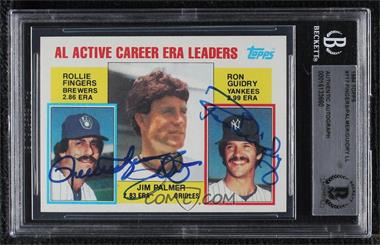 1984 Topps - [Base] #717 - Career Leaders - AL Active Career ERA Leaders (Rollie Fingers, Ron Guidry, Jim Palmer) [BAS BGS Authentic]