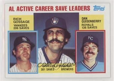 1984 Topps - [Base] #718 - Career Leaders - Rich Gossage, Rollie Fingers, Dan Quisenberry