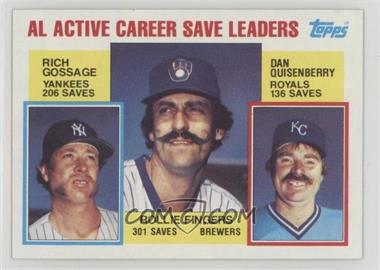 1984 Topps - [Base] #718 - Career Leaders - Rich Gossage, Rollie Fingers, Dan Quisenberry