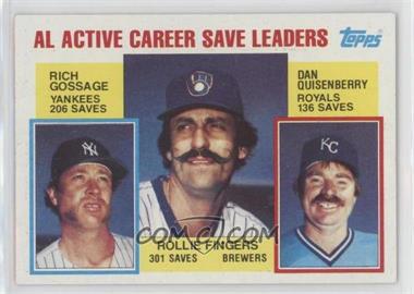 1984 Topps - [Base] #718 - Career Leaders - Rich Gossage, Rollie Fingers, Dan Quisenberry