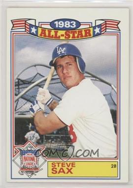 1984 Topps - Rack Pack Glossy All-Stars #14 - Steve Sax