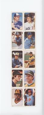 1984 Topps Album Stickers - [Base] - Uncut Strips #_STRI.1 - Barry Bonnell, Rich Gedman, Andre Robertson, Pat Sheridan, Rick Manning, Dale Berra, Ron Davis, Bill Almon, Ruppert Jones, Al Holland [EX to NM]