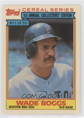1984 Topps Cereal Series - Food Issue [Base] #11 - Wade Boggs