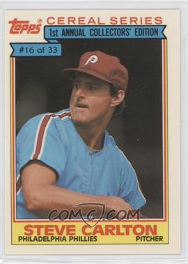 1984 Topps Cereal Series - Food Issue [Base] #16 - Steve Carlton