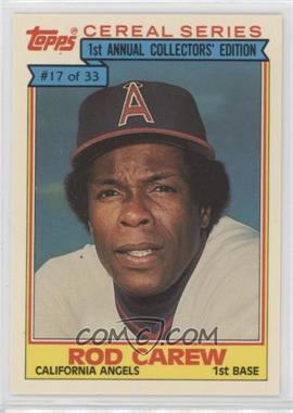 1984 Topps Cereal Series - Food Issue [Base] #17 - Rod Carew