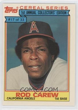 1984 Topps Cereal Series - Food Issue [Base] #17 - Rod Carew