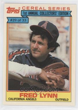 1984 Topps Cereal Series - Food Issue [Base] #29 - Fred Lynn