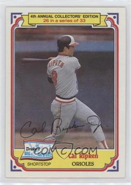 1984 Topps Drake's Big Hitters - [Base] #26 - Cal Ripken Jr.