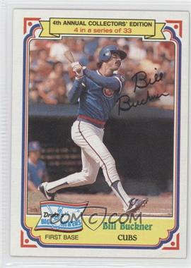 1984 Topps Drake's Big Hitters - [Base] #4 - Bill Buckner