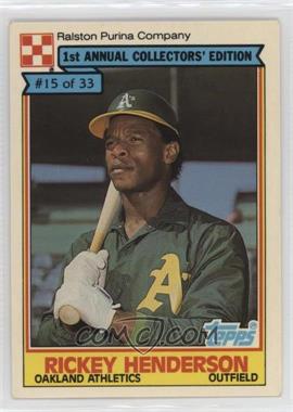 1984 Topps Ralston Purina - [Base] #15 - Rickey Henderson