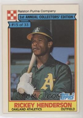 1984 Topps Ralston Purina - [Base] #15 - Rickey Henderson