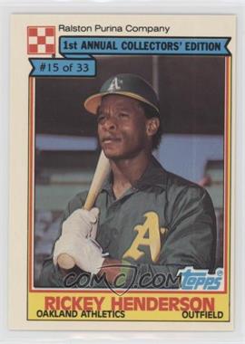 1984 Topps Ralston Purina - [Base] #15 - Rickey Henderson