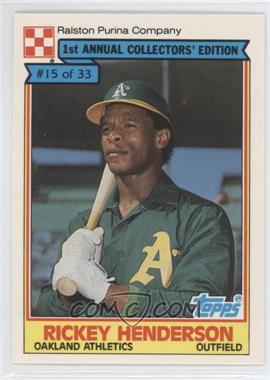 1984 Topps Ralston Purina - [Base] #15 - Rickey Henderson