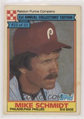 1984 Topps Ralston Purina - [Base] #22 - Mike Schmidt [Good to VG‑EX]