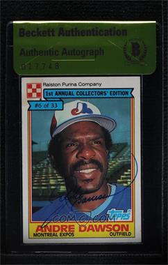 1984 Topps Ralston Purina - [Base] #6 - Andre Dawson [BAS Beckett Auth Sticker]