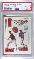 La Marr Hoyt, Nolan Ryan, Larry Parrish [PSA 8 NM‑MT]