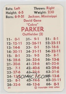 1985 APBA Baseball 1984 Season - [Base] #_DAPA - Dave Parker