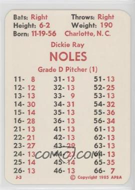 1985 APBA Baseball 1984 Season - [Base] #_DINO - Dickie Noles