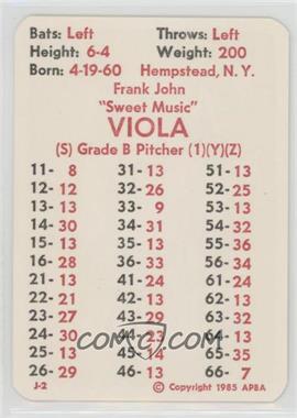 1985 APBA Baseball 1984 Season - [Base] #_FRVI - Frank Viola