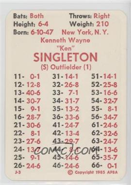 1985 APBA Baseball 1984 Season - [Base] #_KESI - Ken Singleton