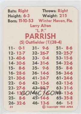 1985 APBA Baseball 1984 Season - [Base] #_LAPA.2 - Larry Parrish