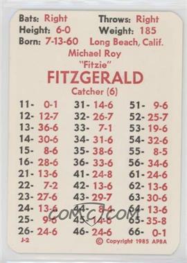 1985 APBA Baseball 1984 Season - [Base] #_MIFI - Mike Fitzgerald