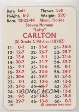 1985 APBA Baseball 1984 Season - [Base] #_STCA - Steve Carlton