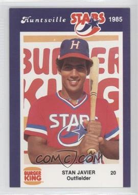1985 Burger King Huntsville Stars - [Base] #20 - Stan Javier