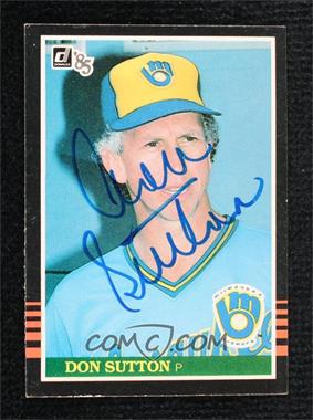 1985 Donruss - [Base] #107 - Don Sutton [JSA Certified COA Sticker]