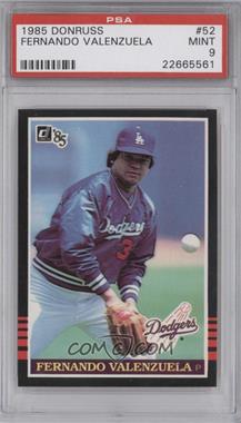 1985 Donruss - [Base] #52 - Fernando Valenzuela [PSA 9 MINT]