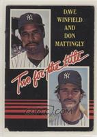 Dave Winfield, Don Mattingly (yellow lettering) [Poor to Fair]