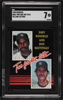 Dave Winfield, Don Mattingly (yellow lettering) [SGC 7 NM]