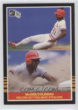 1985 Donruss Highlights - [Base] #29 - Willie McGee, Vince Coleman