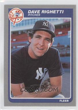 1985 Fleer - [Base] #142 - Dave Righetti