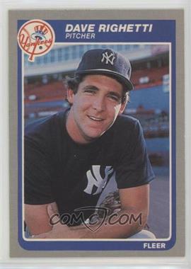 1985 Fleer - [Base] #142 - Dave Righetti