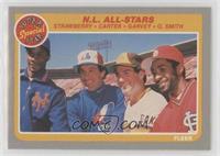 N.L. All-Stars (Darryl Strawberry, Gary Carter, Steve Garvey, Ozzie Smith)