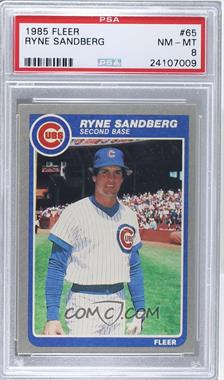 1985 Fleer - [Base] #65 - Ryne Sandberg [PSA 8 NM‑MT]