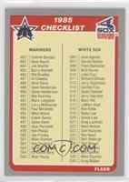 Checklist (Mariners, White Sox, Reds, Rangers)