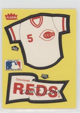 1985 Fleer - Team Stickers Inserts #_CIRE.2 - Cincinnati Reds Team (Jersey/Pennant)