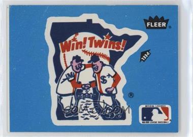 1985 Fleer - Team Stickers Inserts #_MITW.1 - Minnesota Twins (Logo; Peel is Upside Down)