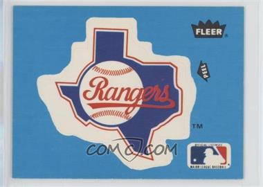 1985 Fleer - Team Stickers Inserts #_TERA.2 - Texas Rangers (Logo; Peel is Facing Correctly)