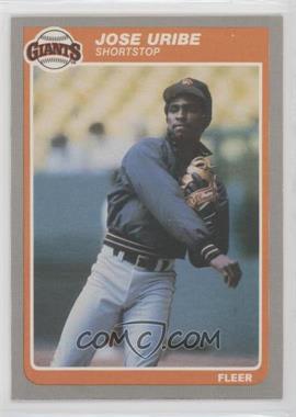 1985 Fleer Update - [Base] #U-124 - Jose Uribe