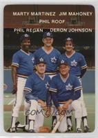 Marty Martinez, Jim Mahoney, Phil Roof, Phil Regan, Deron Johnson