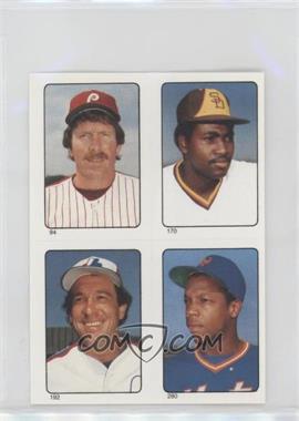 1985 O-Pee-Chee Album Stickers - [Base] #94-170-192-280 - Mike Schmidt, Tony Gwynn, Gary Carter, Dwight Gooden